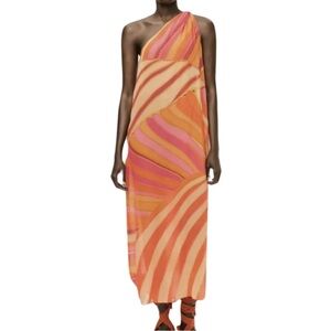 Zara Limited Edition Maxi Dress Asymmetric